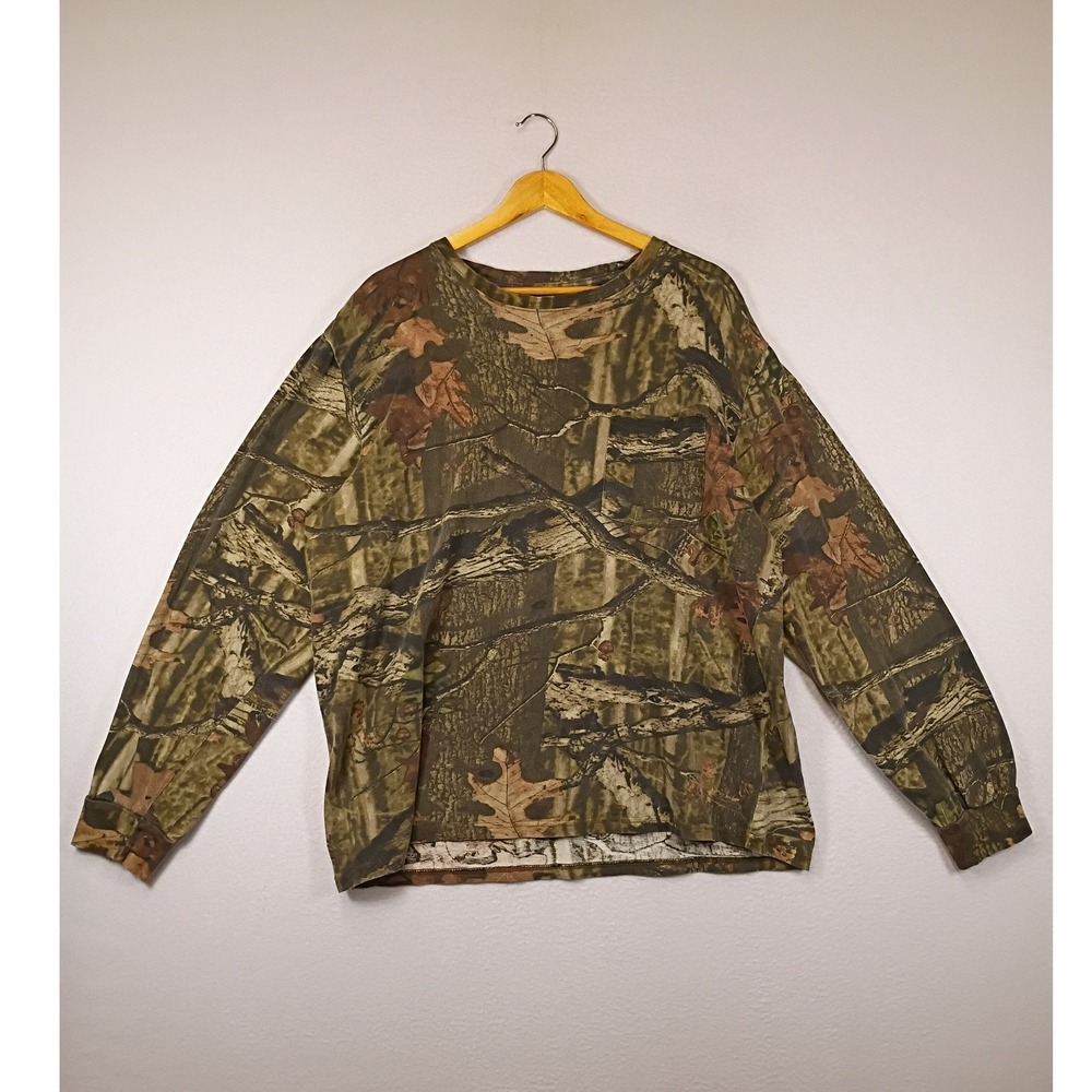 Gorpcore Mossy Oak Mens XL Camo Break-Up Infinity Long Sleeve Pocket Tee Shirt